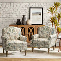 Farmhouse Nailhead Accent Armchair with Rolled Arms - Set of 2