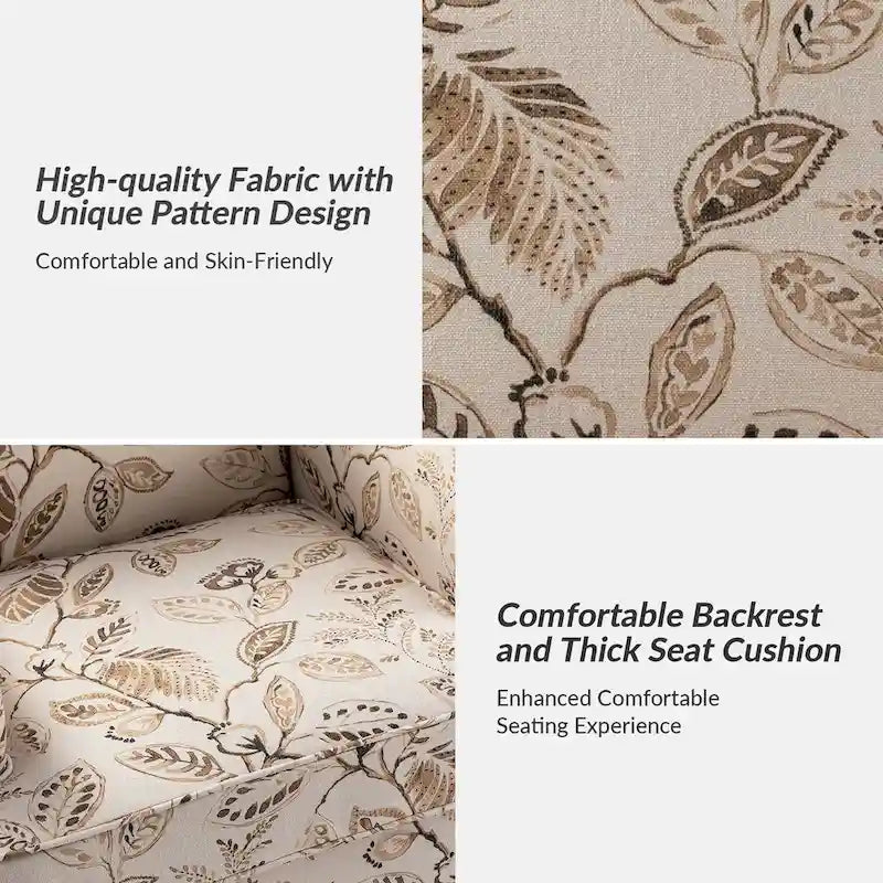 Farmhouse Nailhead Accent Armchair with Rolled Arms - Set of 2