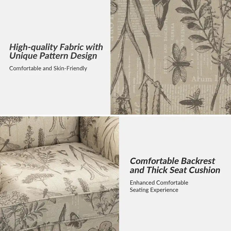 Farmhouse Nailhead Accent Armchair with Rolled Arms - Set of 2