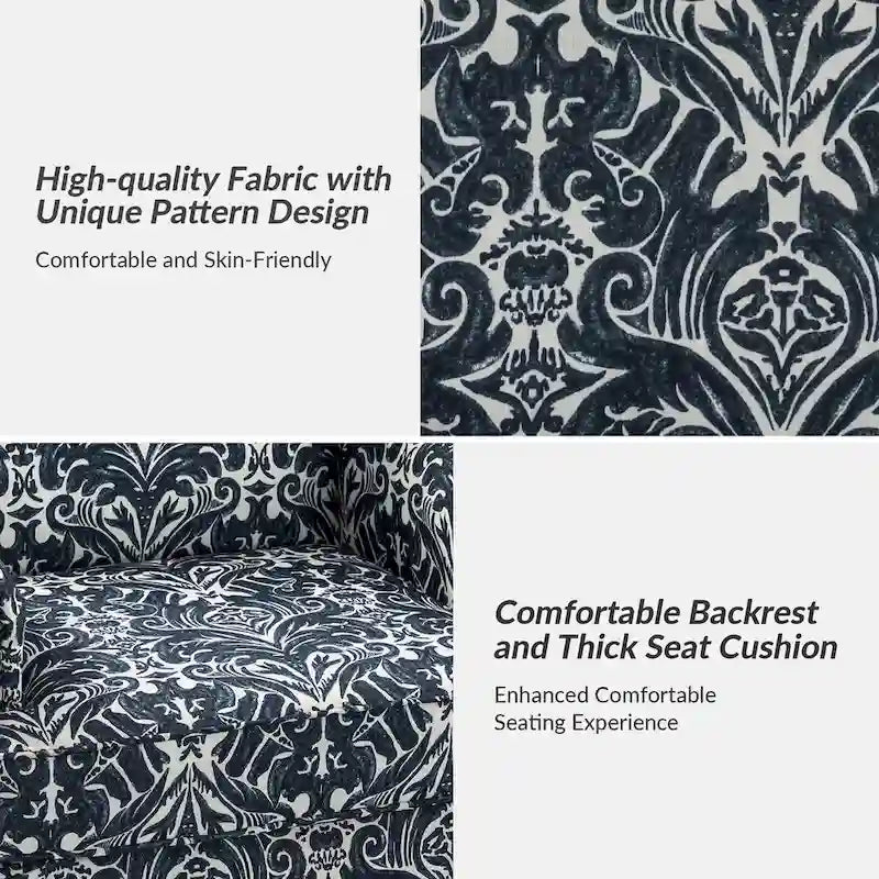 Farmhouse Nailhead Accent Armchair with Rolled Arms - Set of 2