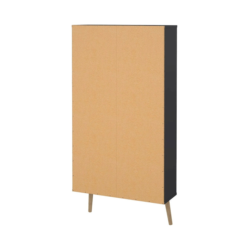 3-Drawer Fold-Out Shoe Storage Cabinet for 18 Pairs with Solid Wood Legs