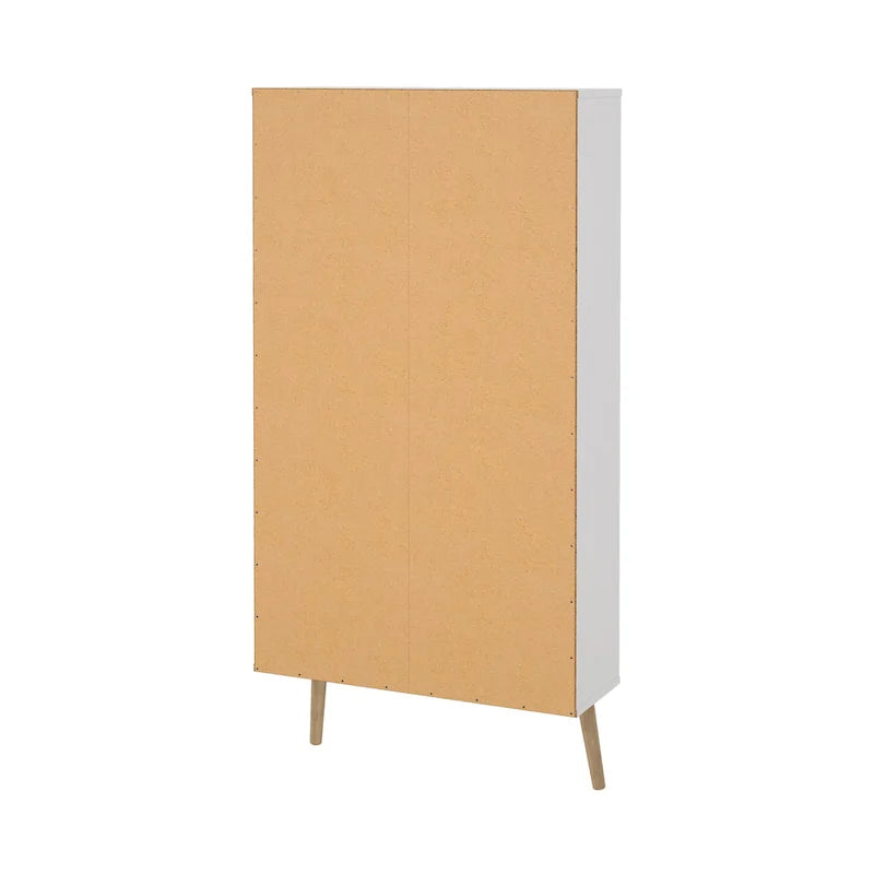 3-Drawer Fold-Out Shoe Storage Cabinet for 18 Pairs with Solid Wood Legs