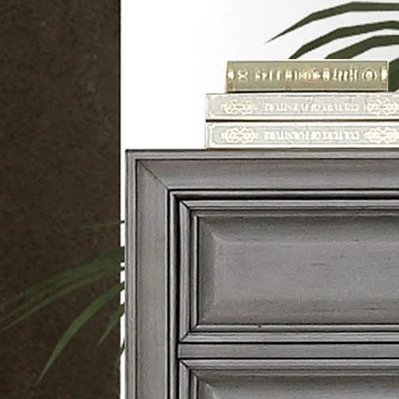Transitional Solid Wood 5-Drawer Chest with Cedar Drawers and Antique Pulls