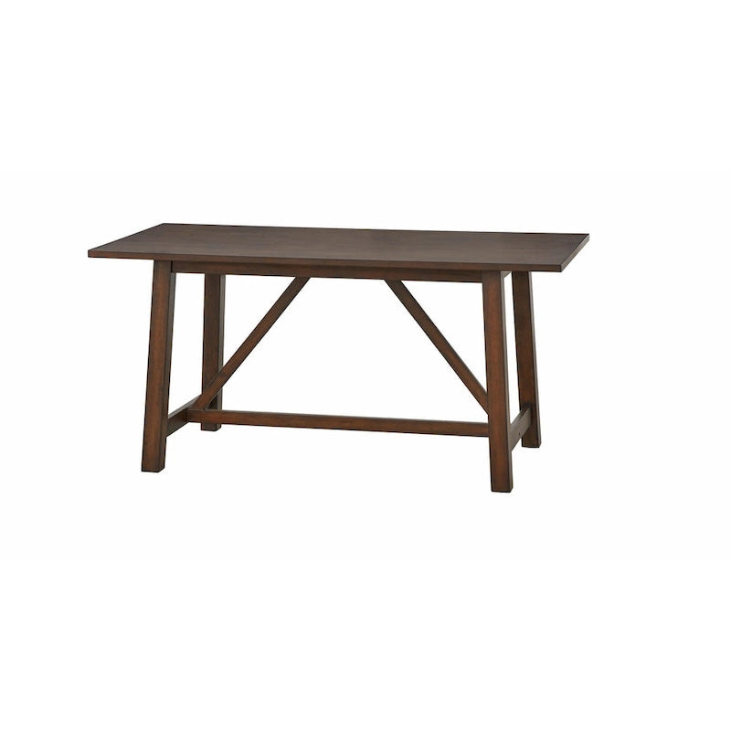 Rustic Trestle Dining Table in Solid Rubberwood