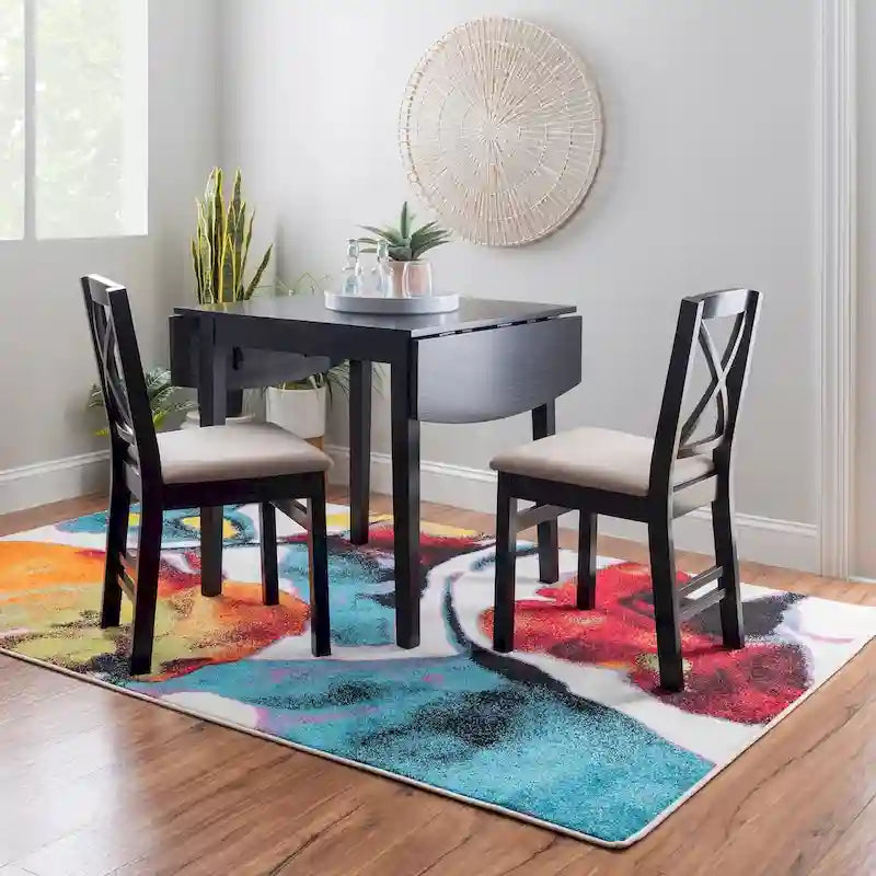 Farmhouse X-Back Dining Chair with Padded Seat in Solid Hardwood - Set of 2