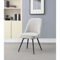 360-Degree Swivel Dining Chair with Cushioned Seat and Powder-Coated Metal Legs