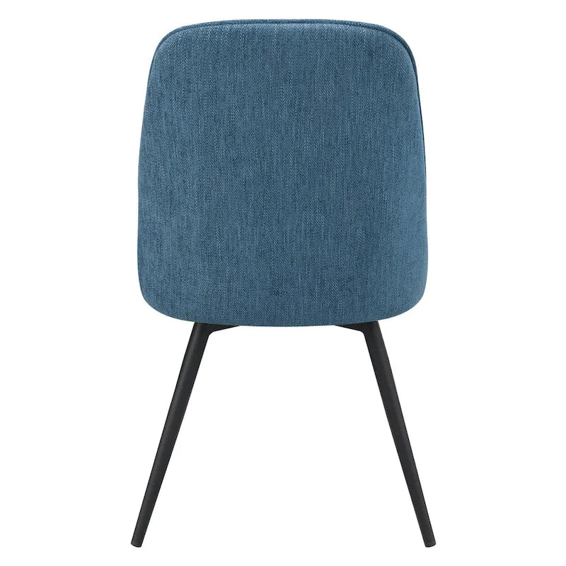 360-Degree Swivel Dining Chair with Cushioned Seat and Powder-Coated Metal Legs