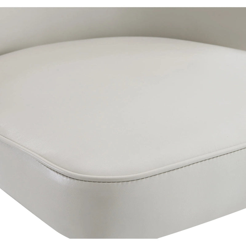 360-Degree Swivel Dining Chair with Cushioned Seat and Powder-Coated Metal Legs