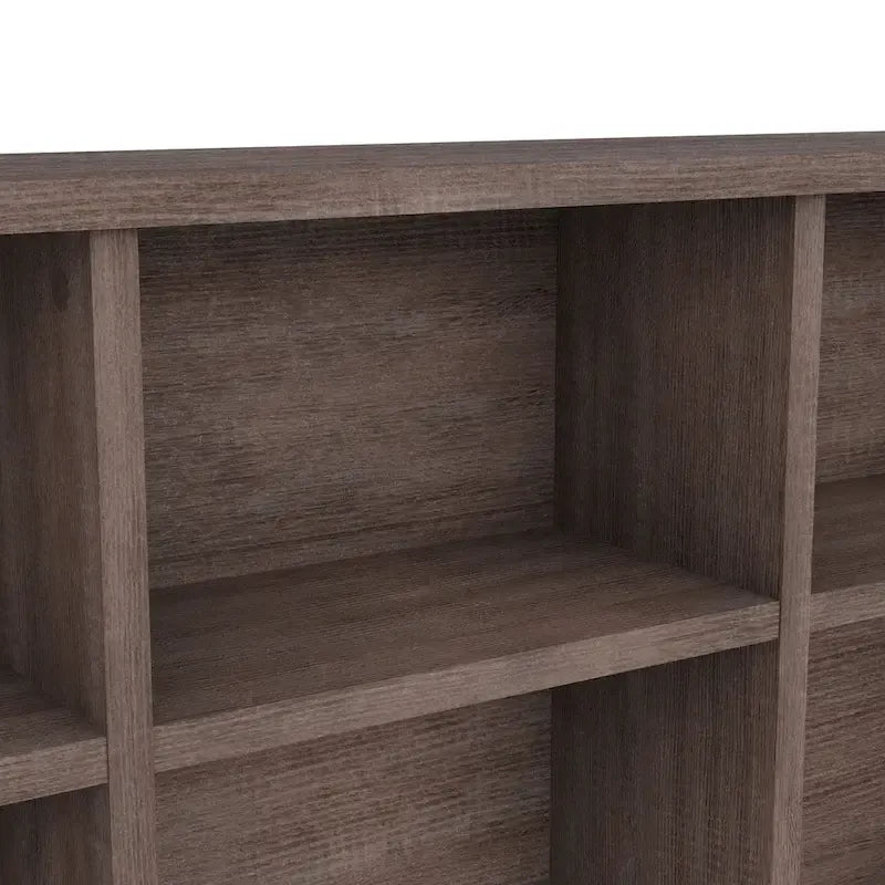 Transitional 6-Shelf Bookcase Headboard in MDF - Twin or Full Size