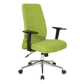 High-Back Office Chair with Lumbar Support, Locking Tilt, and Chrome Base