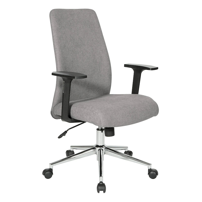 High-Back Office Chair with Lumbar Support, Locking Tilt, and Chrome Base