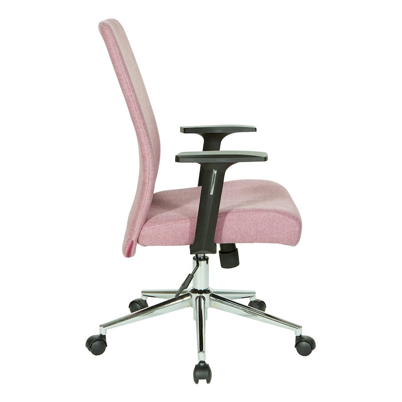 High-Back Office Chair with Lumbar Support, Locking Tilt, and Chrome Base