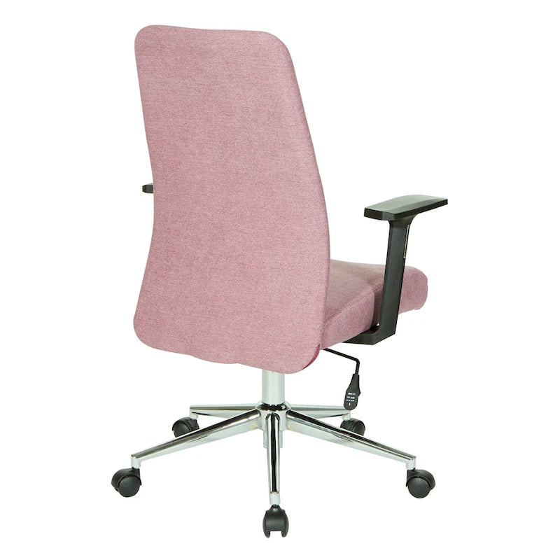 High-Back Office Chair with Lumbar Support, Locking Tilt, and Chrome Base