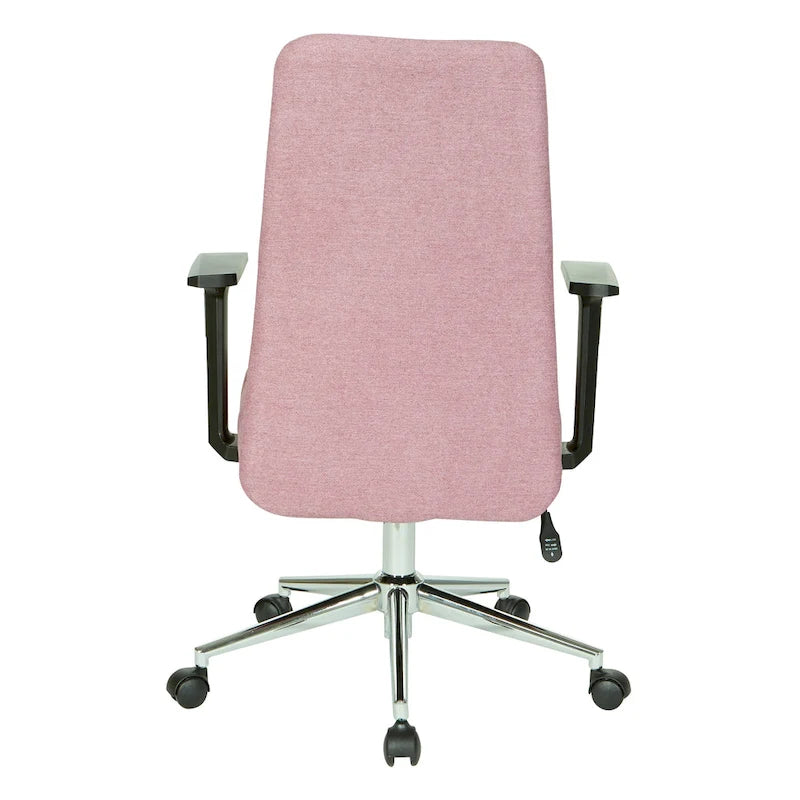 High-Back Office Chair with Lumbar Support, Locking Tilt, and Chrome Base