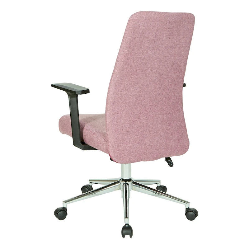High-Back Office Chair with Lumbar Support, Locking Tilt, and Chrome Base