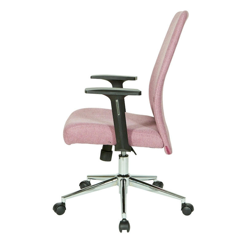 High-Back Office Chair with Lumbar Support, Locking Tilt, and Chrome Base