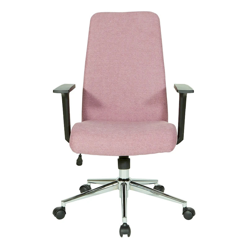 High-Back Office Chair with Lumbar Support, Locking Tilt, and Chrome Base