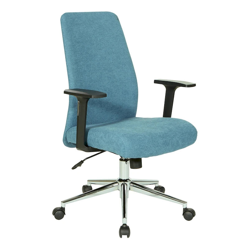 High-Back Office Chair with Lumbar Support, Locking Tilt, and Chrome Base