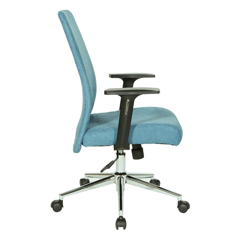 High-Back Office Chair with Lumbar Support, Locking Tilt, and Chrome Base