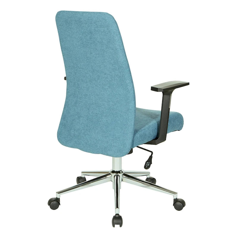 High-Back Office Chair with Lumbar Support, Locking Tilt, and Chrome Base