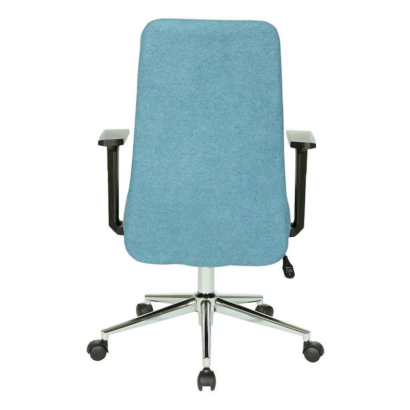 High-Back Office Chair with Lumbar Support, Locking Tilt, and Chrome Base