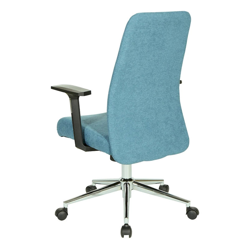 High-Back Office Chair with Lumbar Support, Locking Tilt, and Chrome Base