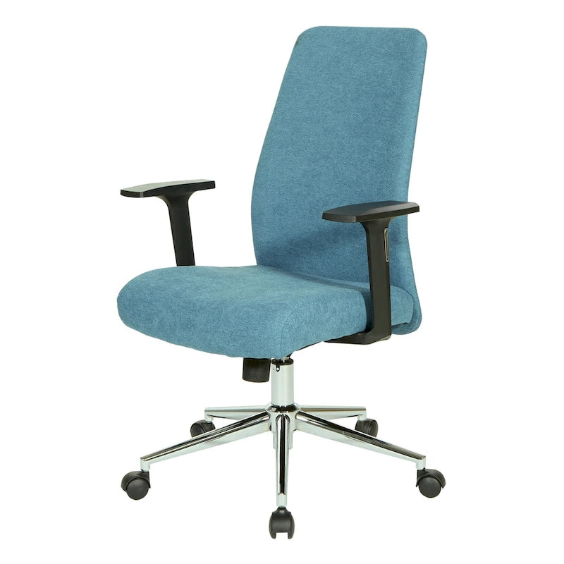 High-Back Office Chair with Lumbar Support, Locking Tilt, and Chrome Base
