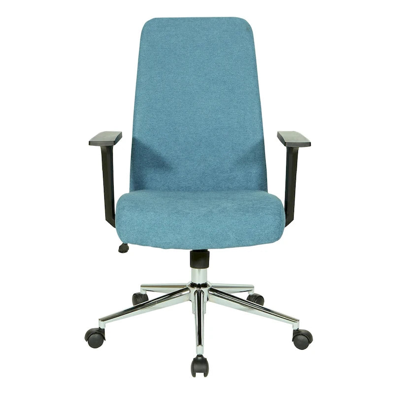 High-Back Office Chair with Lumbar Support, Locking Tilt, and Chrome Base