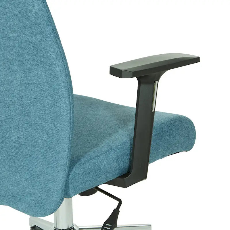 High-Back Office Chair with Lumbar Support, Locking Tilt, and Chrome Base