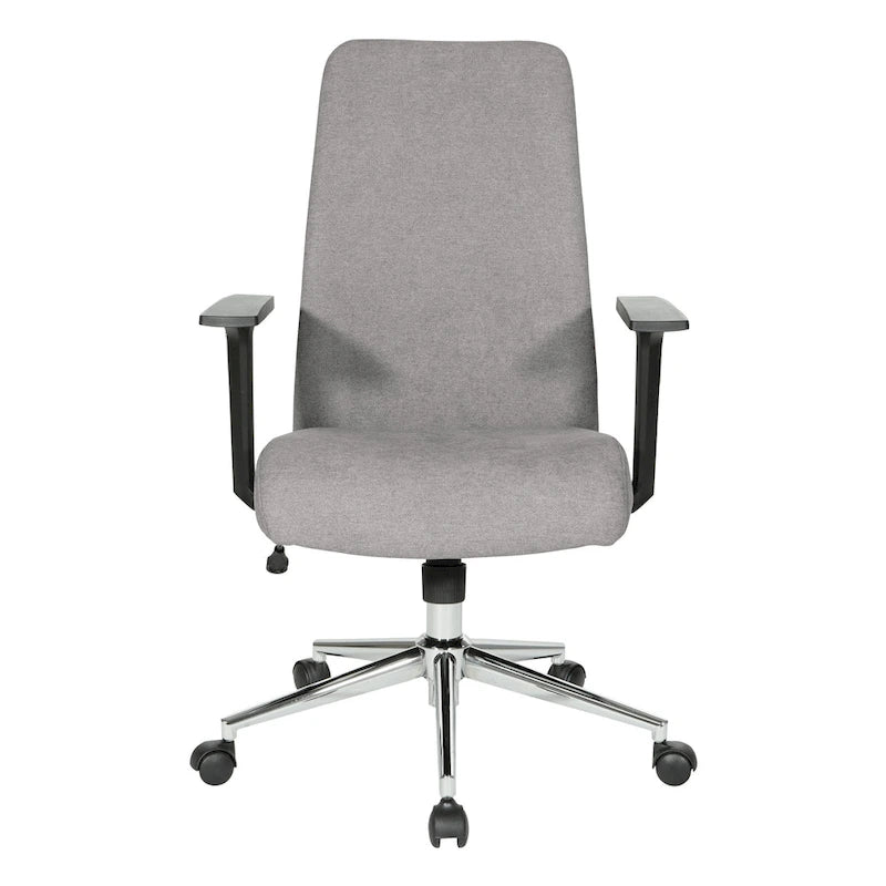 High-Back Office Chair with Lumbar Support, Locking Tilt, and Chrome Base