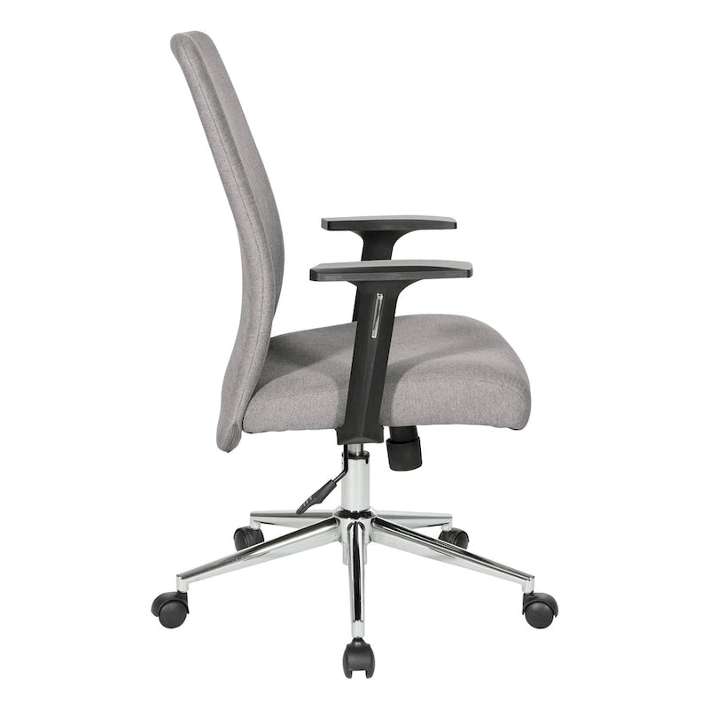 High-Back Office Chair with Lumbar Support, Locking Tilt, and Chrome Base