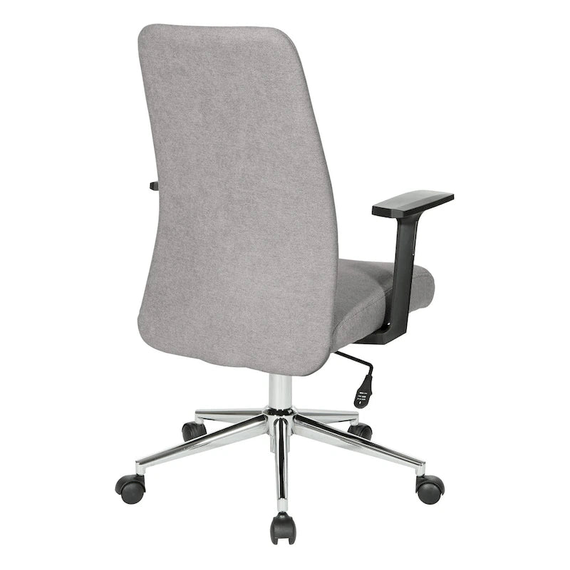 High-Back Office Chair with Lumbar Support, Locking Tilt, and Chrome Base