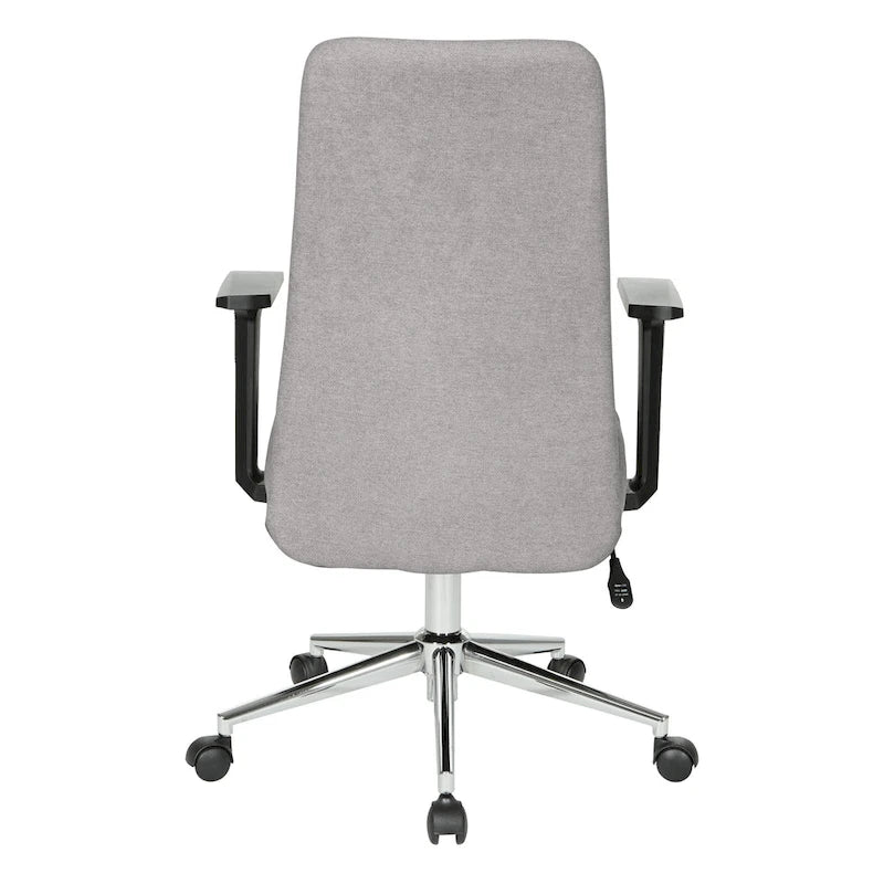 High-Back Office Chair with Lumbar Support, Locking Tilt, and Chrome Base