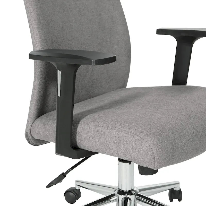 High-Back Office Chair with Lumbar Support, Locking Tilt, and Chrome Base