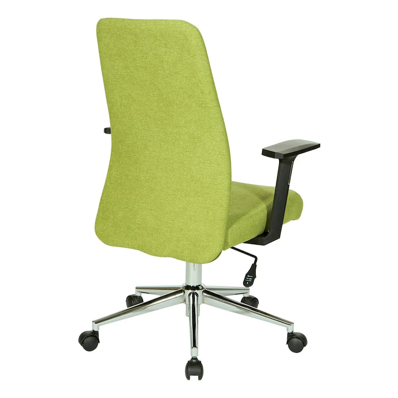 High-Back Office Chair with Lumbar Support, Locking Tilt, and Chrome Base