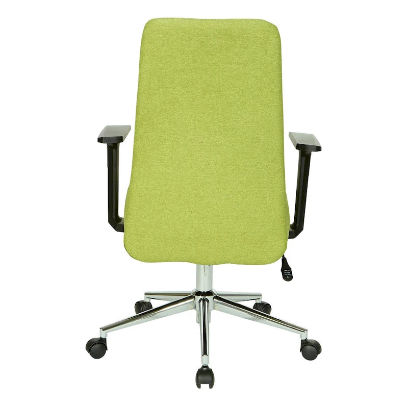 High-Back Office Chair with Lumbar Support, Locking Tilt, and Chrome Base