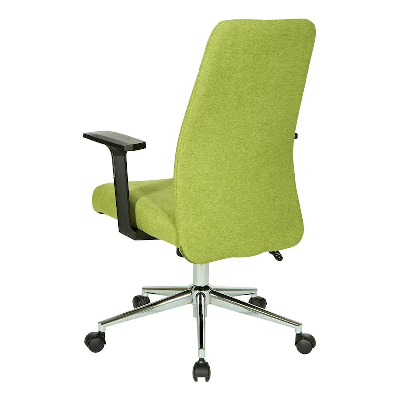 High-Back Office Chair with Lumbar Support, Locking Tilt, and Chrome Base