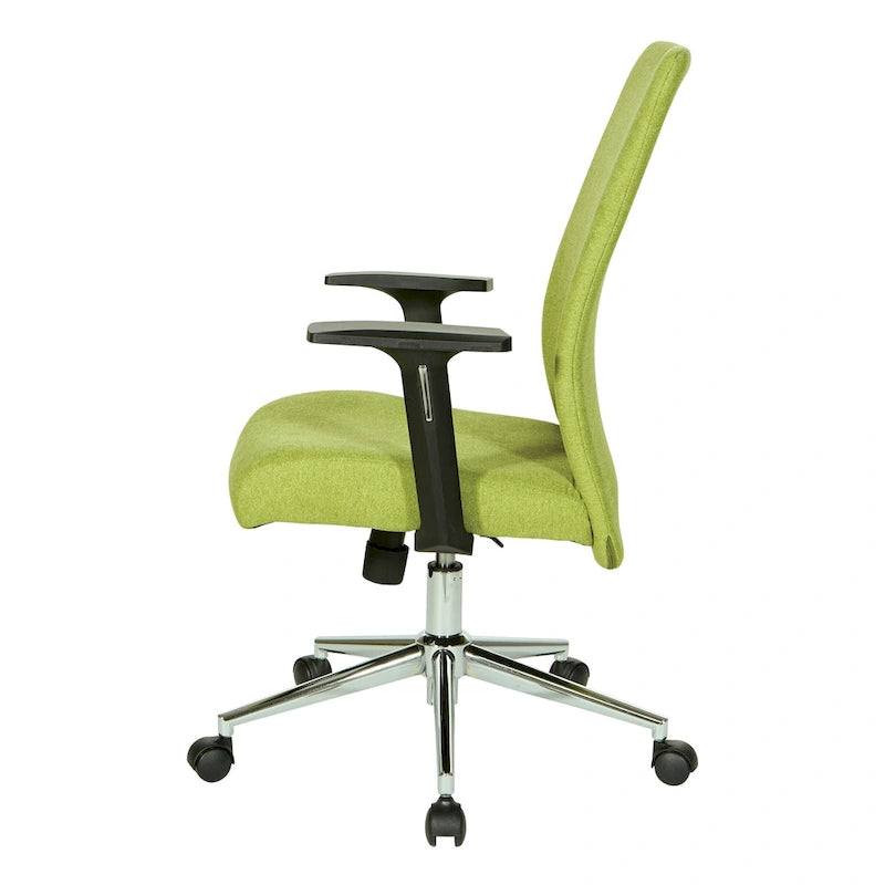 High-Back Office Chair with Lumbar Support, Locking Tilt, and Chrome Base