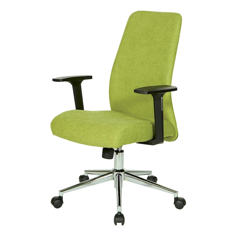High-Back Office Chair with Lumbar Support, Locking Tilt, and Chrome Base