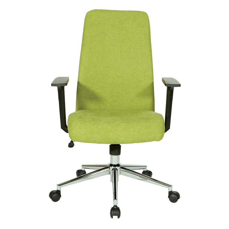 High-Back Office Chair with Lumbar Support, Locking Tilt, and Chrome Base