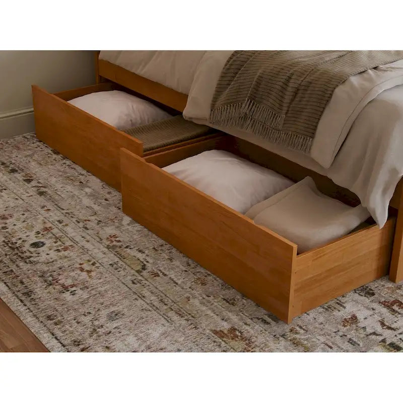 Under-Bed Storage Drawers with Non-Marking Rollers for Queen, King, and Twin XL - Set of 2