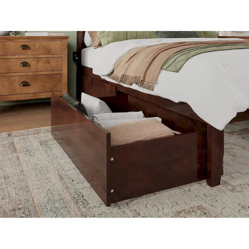 Under-Bed Storage Drawers with Non-Marking Rollers for Queen, King, and Twin XL - Set of 2