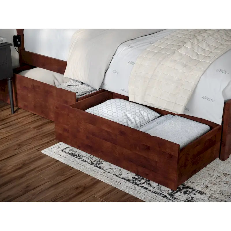 Under-Bed Storage Drawers with Non-Marking Rollers for Queen, King, and Twin XL - Set of 2