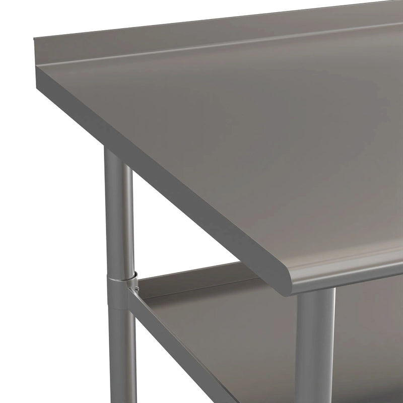 Keukenwerktafel van roestvrij staal