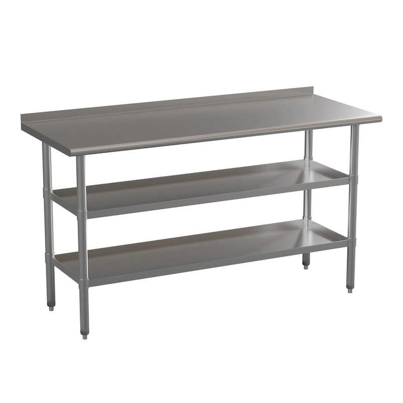 Keukenwerktafel van roestvrij staal