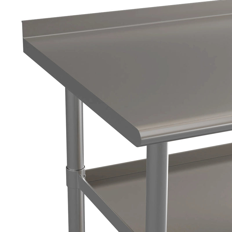Keukenwerktafel van roestvrij staal