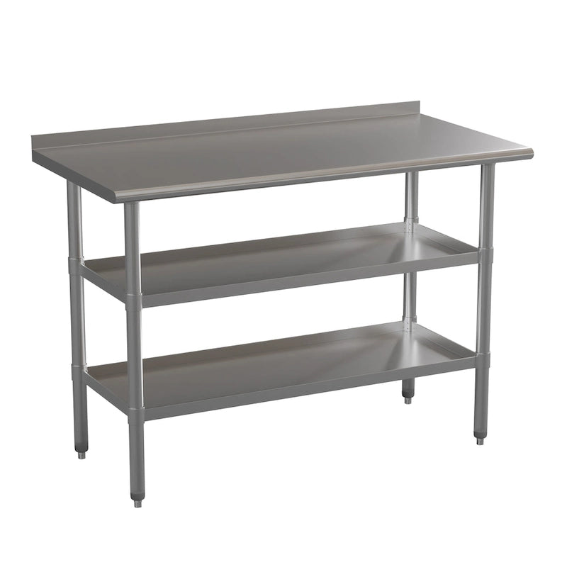 Keukenwerktafel van roestvrij staal