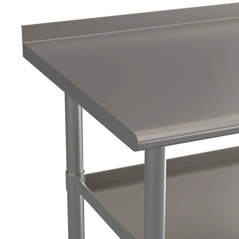 Keukenwerktafel van roestvrij staal