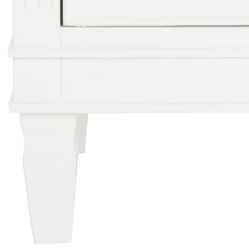 French-Style 3-Drawer Nightstand with Silver Pulls