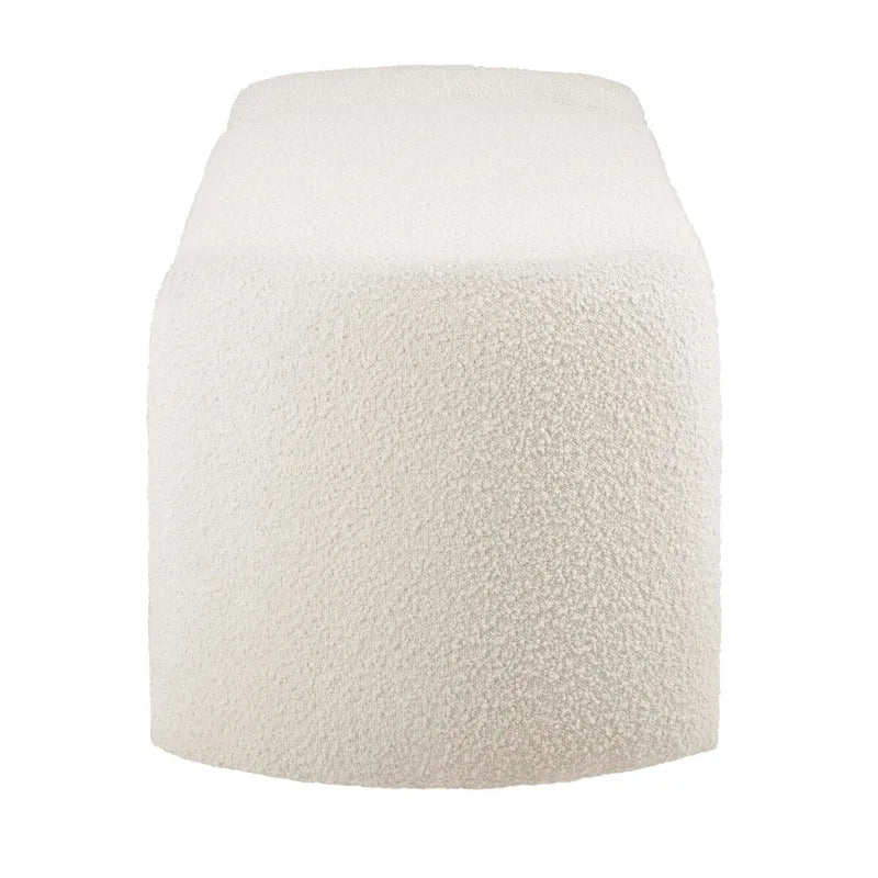 Boucle Upholstered Storage Bench with Hinged Seat and Dense Foam Padding